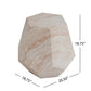 Outdoor/Indoor Lightweight Concrete Side Table with Travertine Finish in Beige