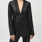 Joseph Ribkoff - Sequined Satin Trim Blazer
