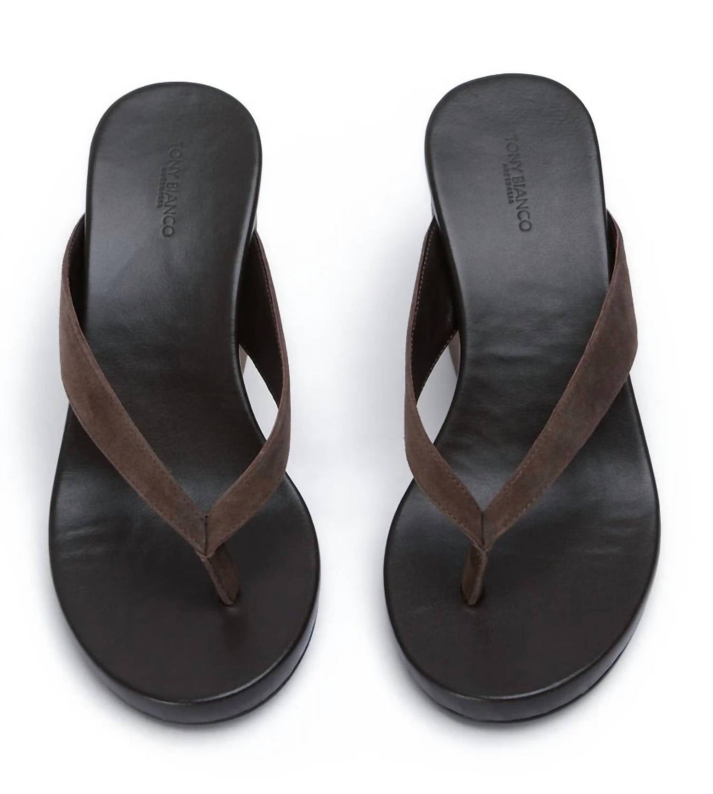 Tony Bianco - Women's Avanti Suede Wedge Thong Sandals