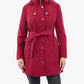 London Fog - Zip Front High-neck Hooded Trench Coat