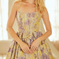 Amelia Couture - Strapless Flower Bow Detail Prom Gown