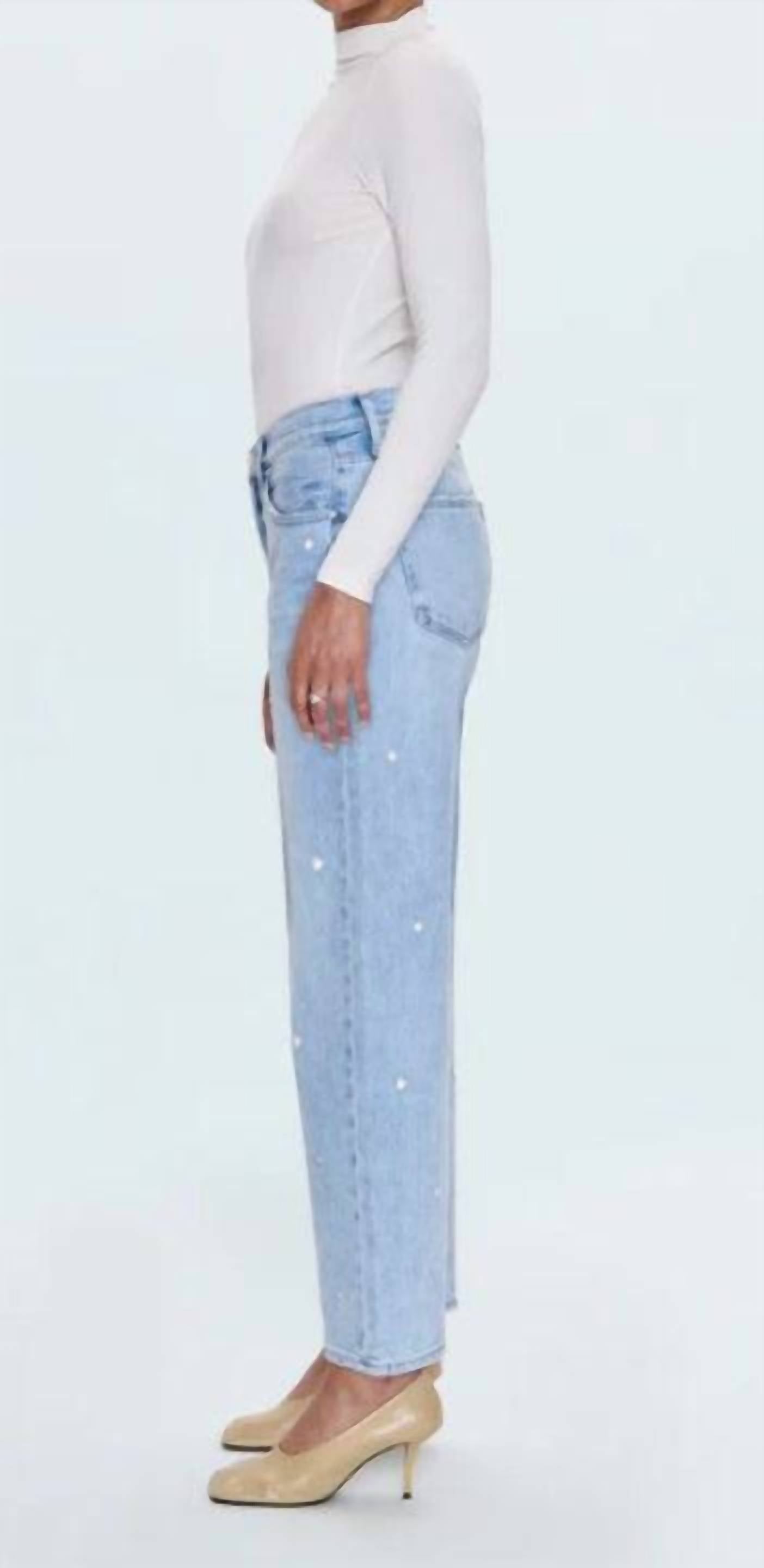 Pistola - Lexi Mid Straight Bow Jeans