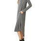 Entro - Ribbed Pocket Midi Dress