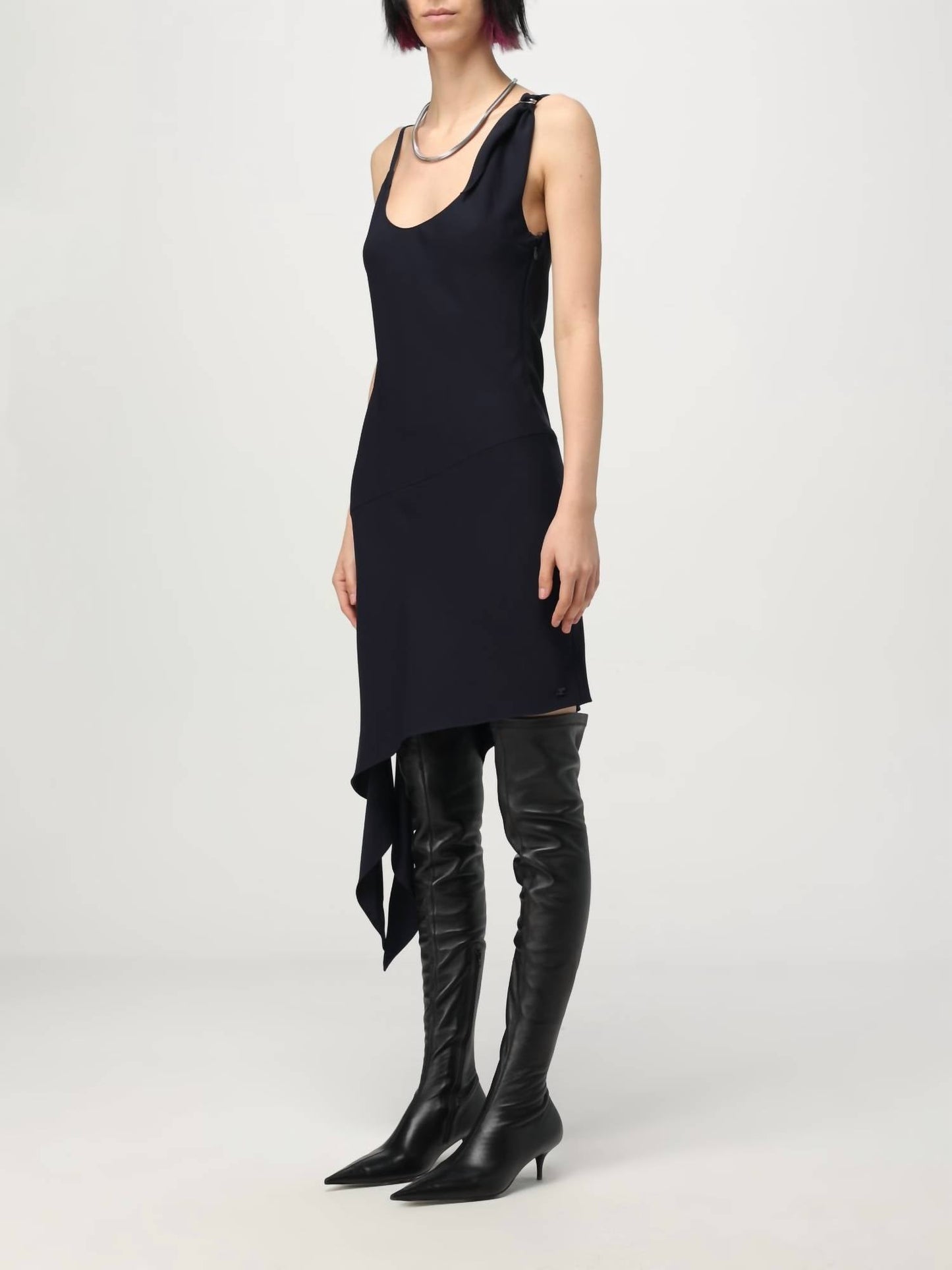 Courreges - Knot Tech Crepe Dress