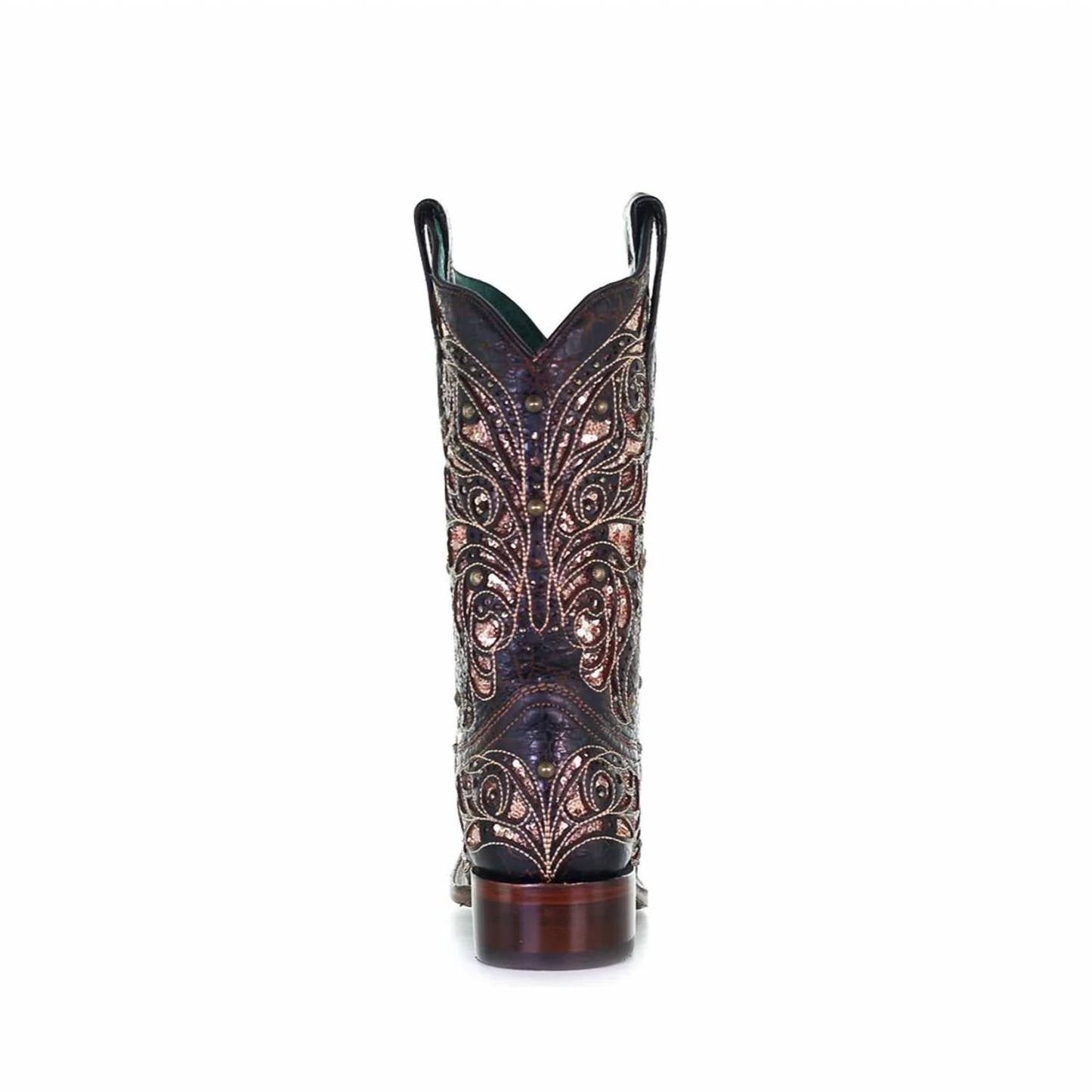 Corral - Women's Embroidered With Studs Honey Square Toe Boots