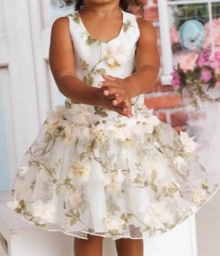 Dolls & Divas Couture - Girl's Organza Flowers Dress