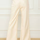 Entro - Faux Leather Wide Leg Pant