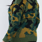 11 Degrees - Army Camo Knit Relaxed Fit Sweater