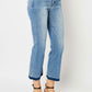 Judy Blue - Mid Rise Release Hem Cropped Bootcut Jeans