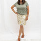 Charlie B - Women's Floral Print Denim Skirt