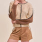 &Merci - Whip Stitch Two-tone Sweater