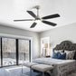 Ceiling Fan With LED Light, 6-Speed Wind, 5 Blades, Remote Control DC Motor
