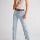 Free People - Pacifica Straight Leg Bleach Acid Wash Jeans