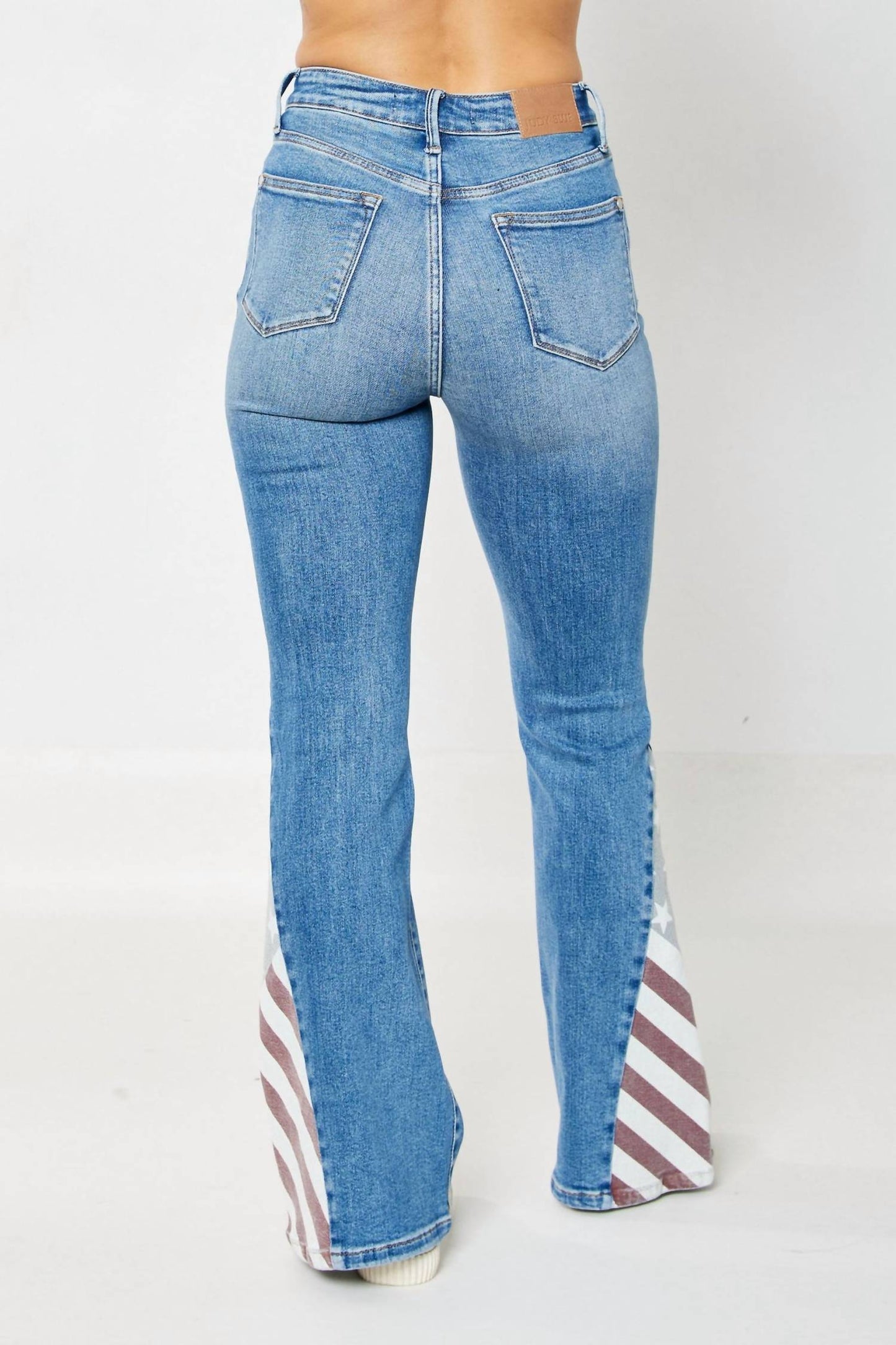 Judy Blue - High Waist Americana Flag Print Flare Jean