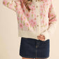 &Merci - Southern Grace Floral Knit Sweater Cardigan