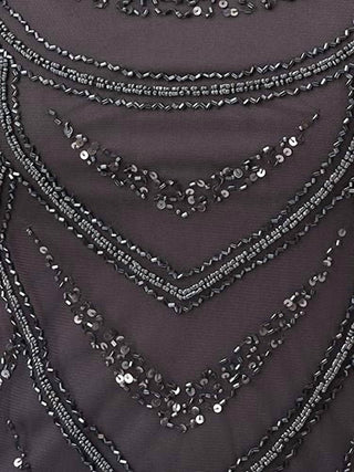 Adrianna Papell - Cap Sleeve Boat Neck Beaded Dress