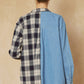Entro - Denim & Plaid Top