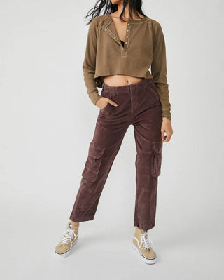 Free People - HARD CRUSHIN' PLUSH CARGO PANTS