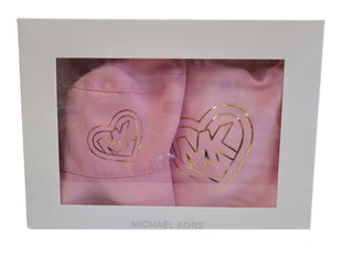 Michael Kors - Girls Monogram Print Swimsuit + Hat Set