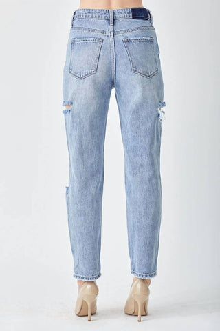 Trendsi - Risen Distressed Slim Cropped Jeans