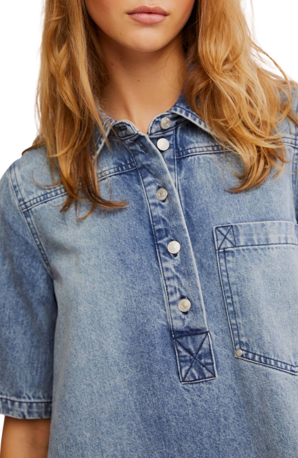 Free People - Remino Denim Mini Dress