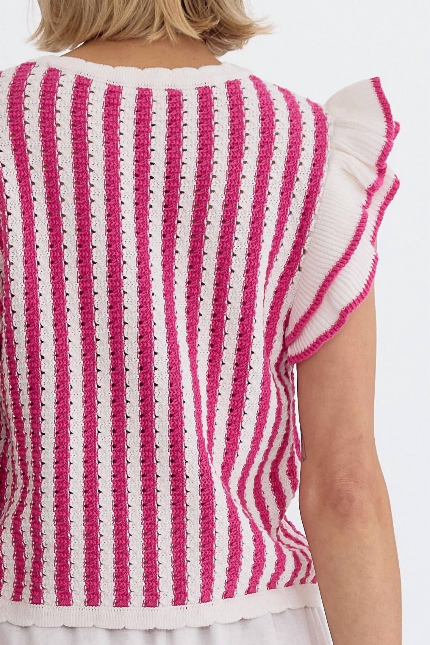 Entro - Striped Knit Top