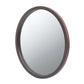 Circle Wall Mirror With Wooden Frame for Living Room