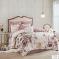 8 Piece Cotton Printed Comforter Set Blush King