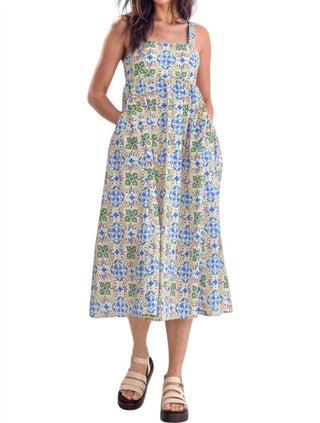 Entro - Darana Tile Print Midi Dress