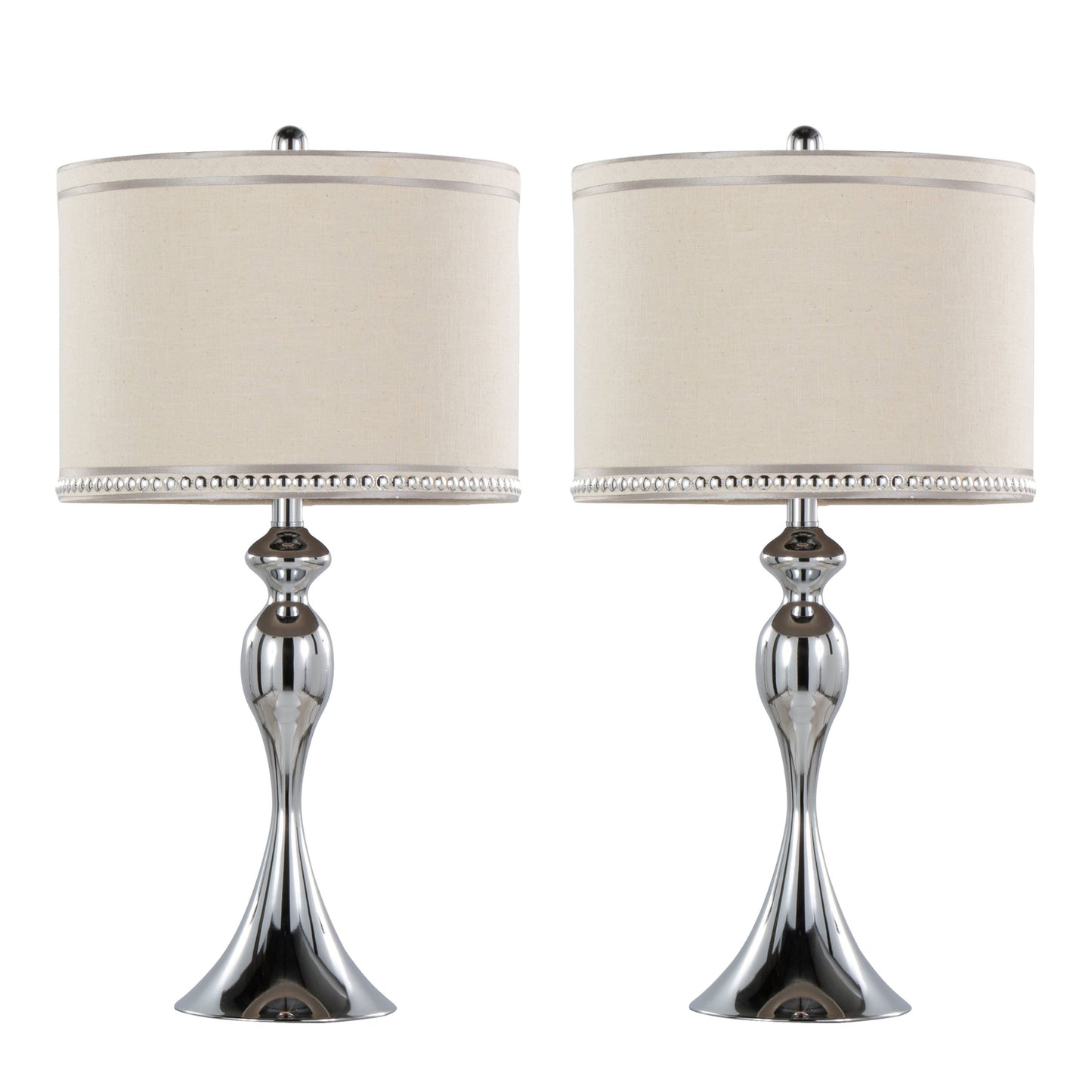 Ashland 27" Contemporary Metal Table Lamp - Set of 2