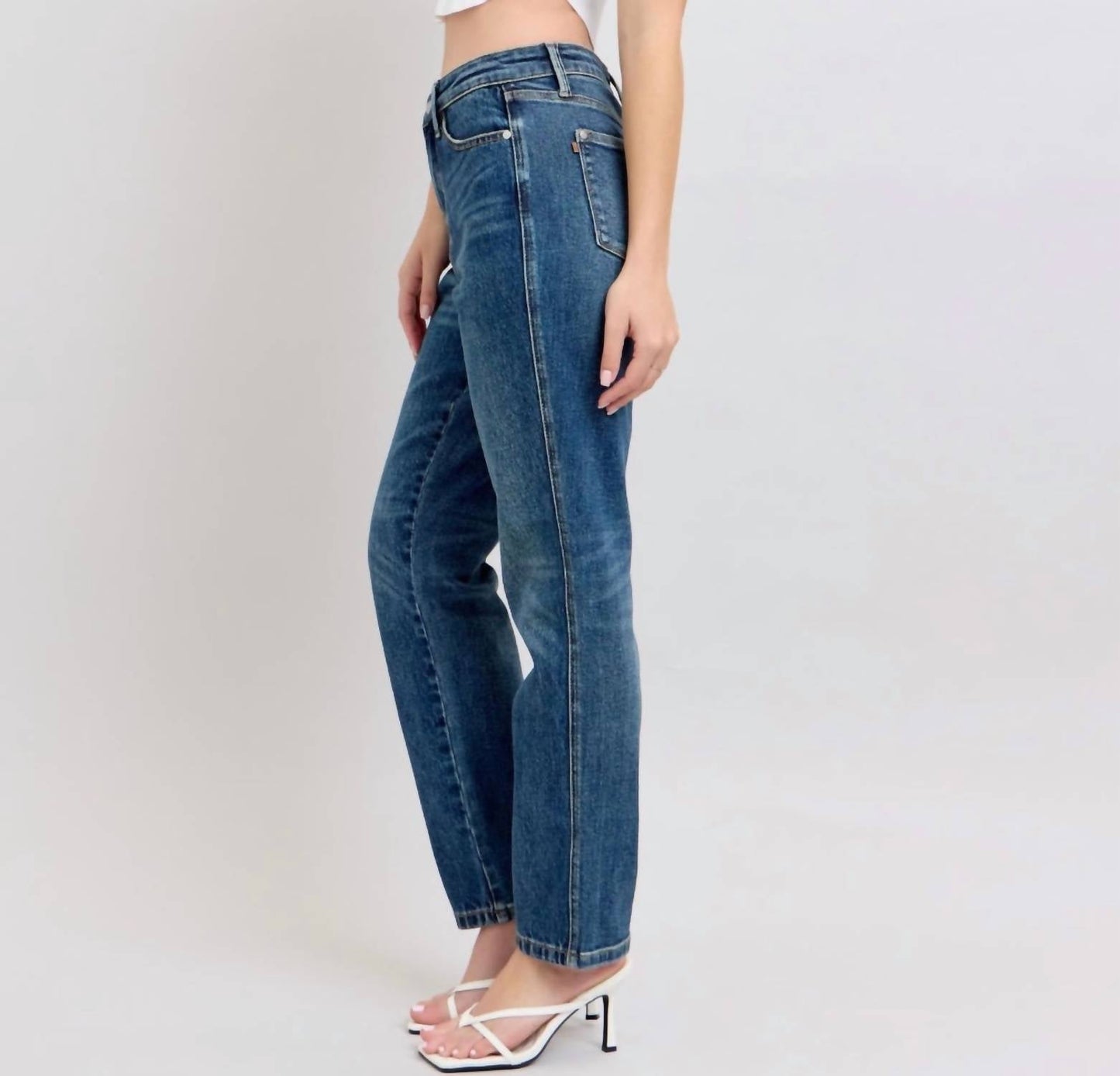 Judy Blue - High Waist Rigid Magic Non-destroy Straight Leg Jeans