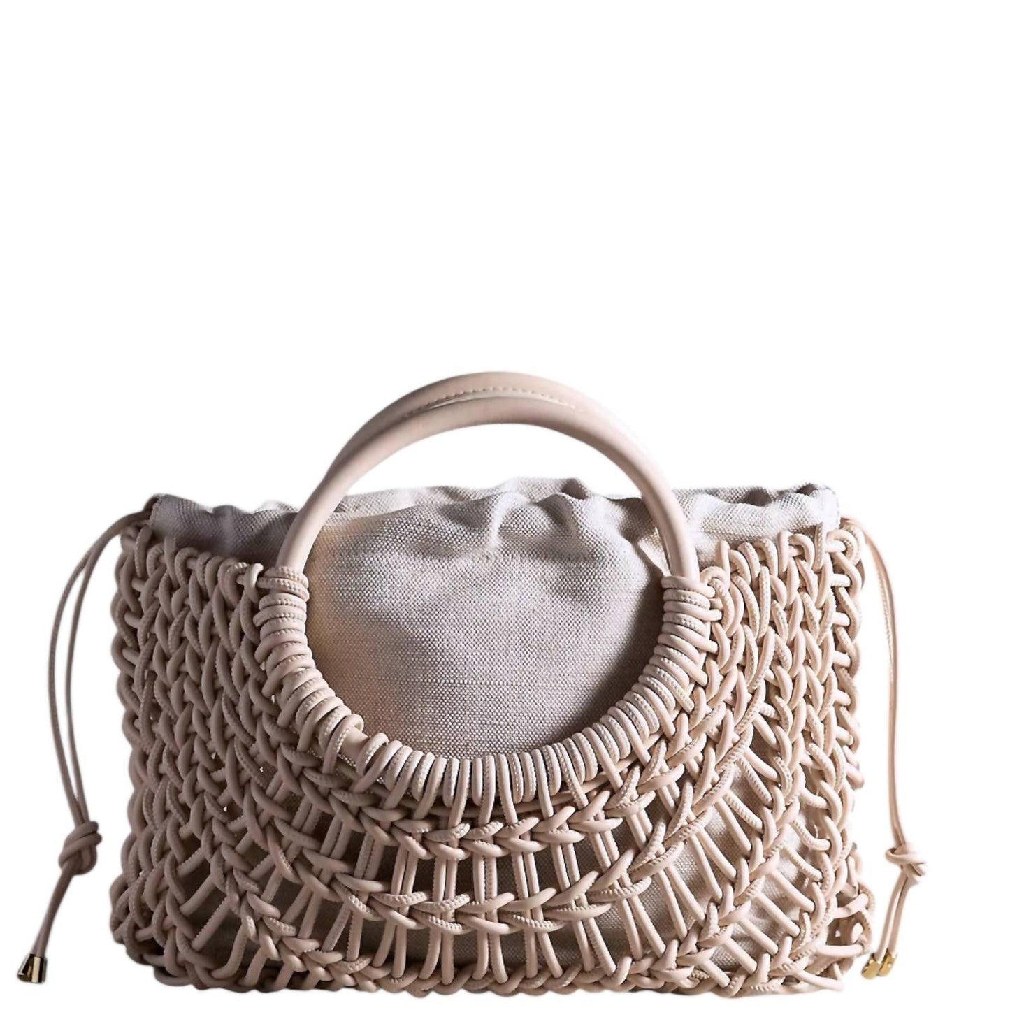 Dolce Vita - Azure bone shopper woven satchel