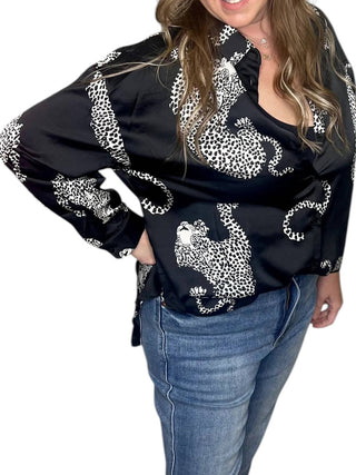 Jess Lea - Silky Cheetah Top