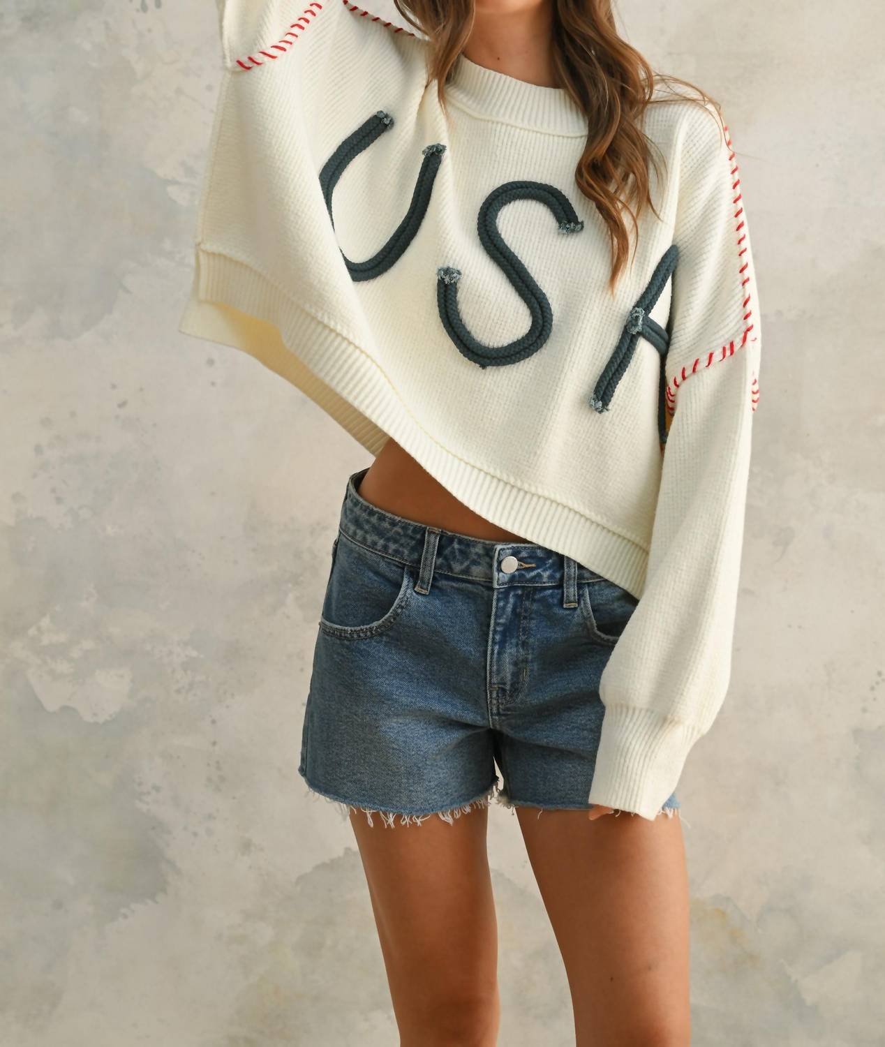 Miou Muse - Usa Long Sleeve Pullover