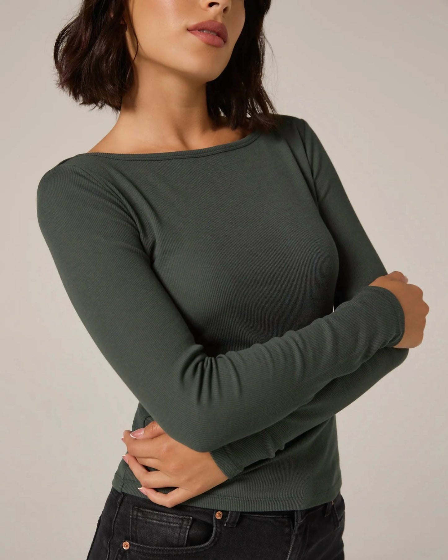 7Diamonds - Modal Ribbed Boatneck Top
