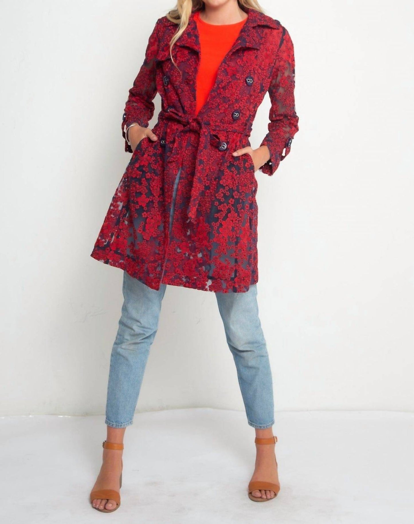 Eva Franco - Floral Embroidered Mesh Jacket