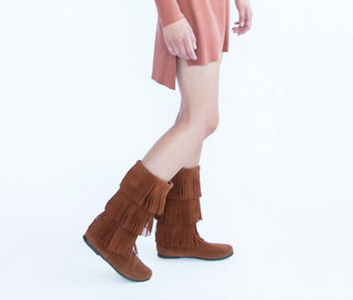 Minnetonka - Women's Fringe 3-layer Moccasin Boot