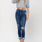 Vervet By Flying Monkey - High Rise Distressed Clean Cut Crop Skinny Jeans