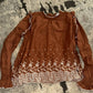 &Merci - Ruffled Lace Trim Top