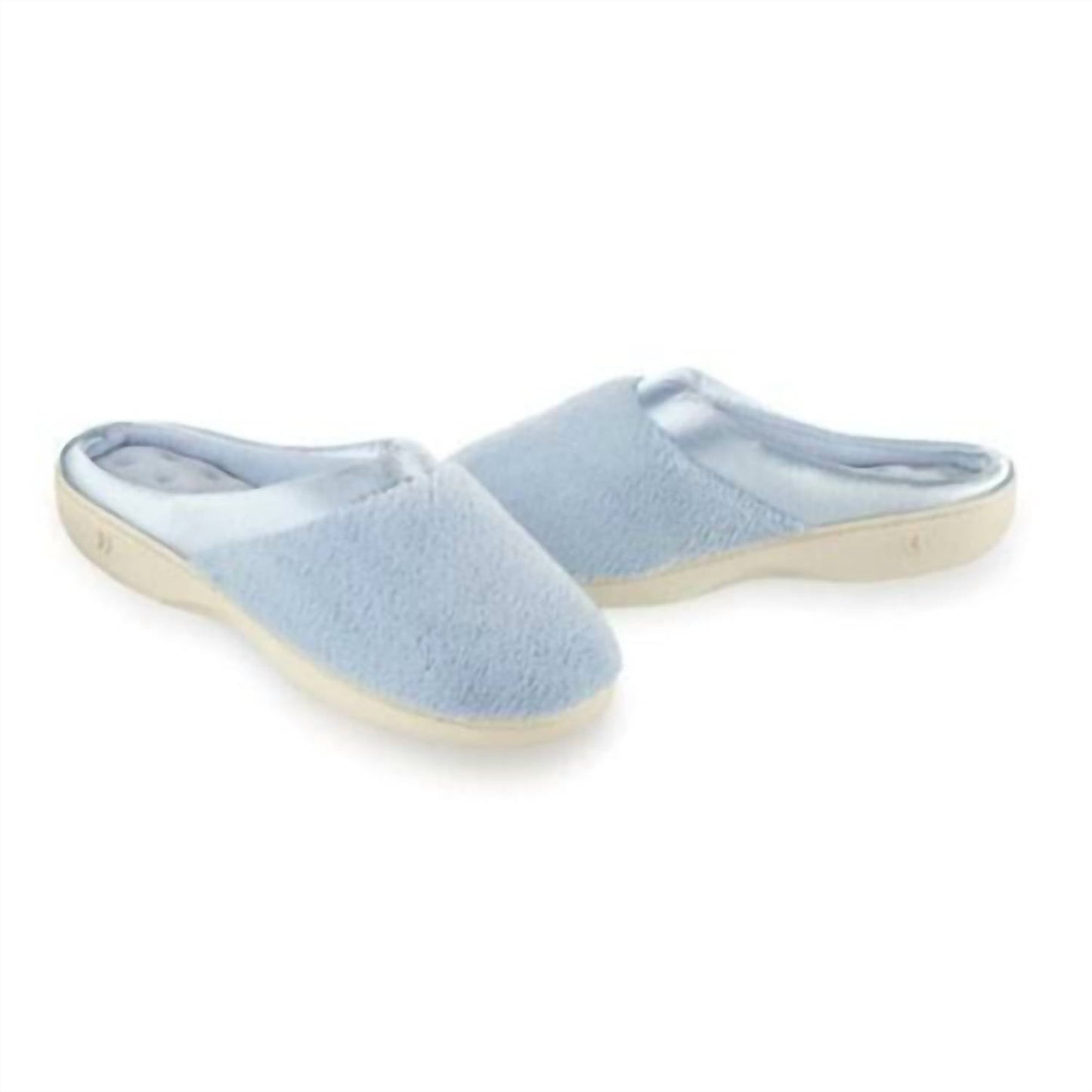 Isotoner - Women's Microterry Pillowstep Satin Cuff Clog Slipper