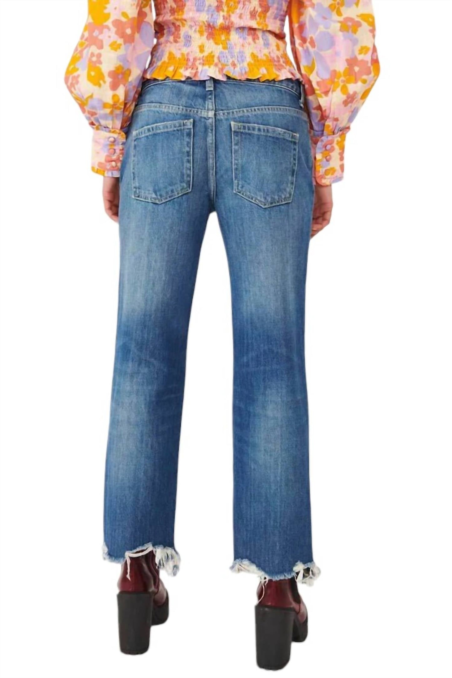 Free People - Maggie Mid Rise Straight Leg Jeans