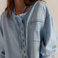 Free People - Denim Dreaming Pullover Top