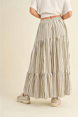 Miou Muse - Stripe & Sway Maxi Skirt