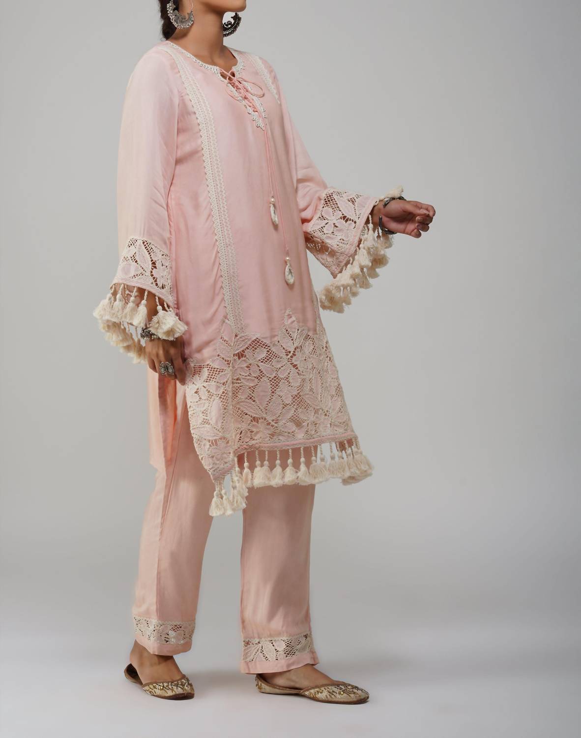 Zaalima Fashion - Cotton Tunic Set - Noor-e-rang