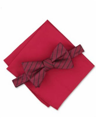 Alfani - Men's Linden Stripe Bow Tie