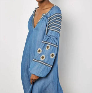 Apricot - Aztec Embroidered Mini Dress