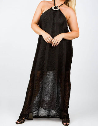 Adriana Contreras - Strappy Halter Maxi Dress - Plus