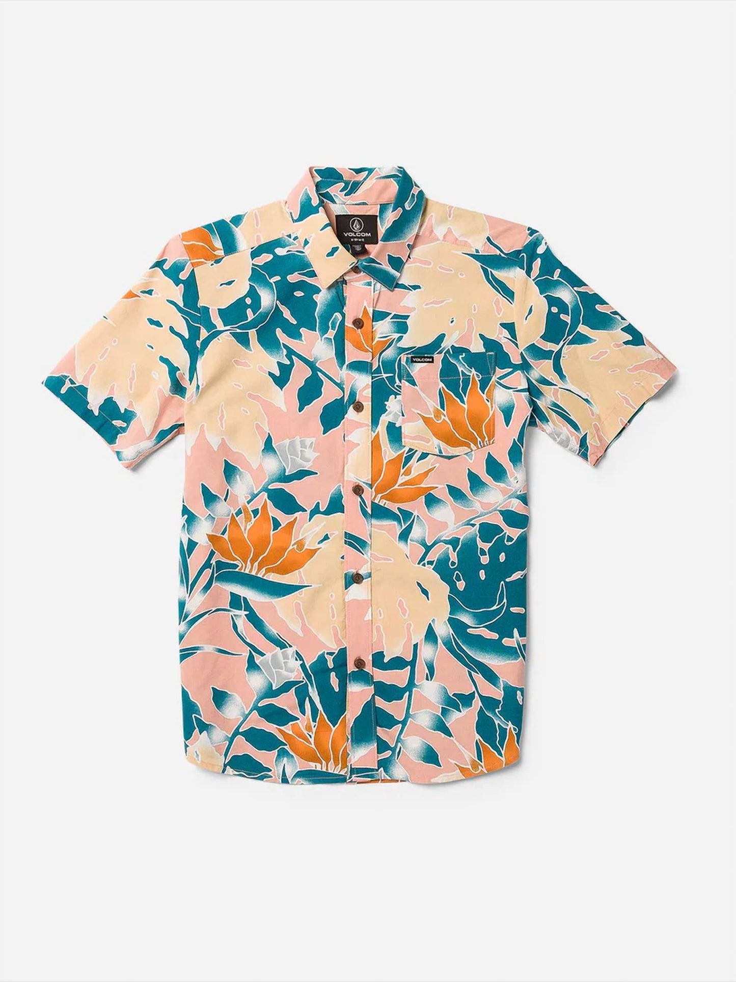 Volcom - Big Boys Leaf Pit Floral Button Up Shirt