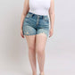 Judy Blue - Mid Rise Vintage Button Fly Destroy Denim Short