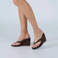 Tony Bianco - Women's Avanti Suede Wedge Thong Sandals